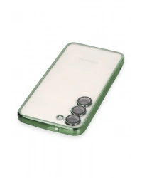 Newface Samsung Galaxy S24 Kılıf Razer Lensli Silikon - Yeşil