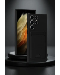 Newface Samsung Galaxy S24 Ultra Kılıf Kelvin Kartvizitli Silikon - Lacivert