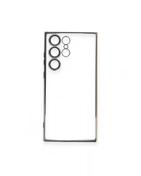 Newface Samsung Galaxy S24 Ultra Kılıf Razer Lensli Silikon - Gümüş