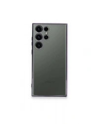 Newface Samsung Galaxy S24 Ultra Kılıf Razer Lensli Silikon - Siyah