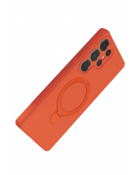 Newface Samsung Galaxy S24 Ultra Regal Magsafe Standlı Kapak - Turuncu