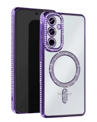 Newface Samsung Galaxy S25 Edge Joke Simli Magneticsafe Kılıf - Derin Mor