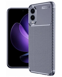 Newface Samsung Galaxy S25 Edge Kılıf Auto Focus Karbon Kapak - Lacivert