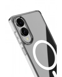 Newface Samsung Galaxy S25 Edge Kılıf Magneticsafe Şeffaf Silikon - Şeffaf