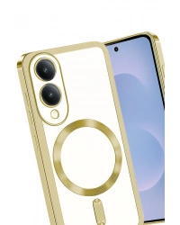 Newface Samsung Galaxy S25 Edge Kross Magneticsafe Kapak - Gold