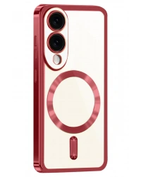 Newface Samsung Galaxy S25 Edge Kross Magneticsafe Kapak - Kırmızı