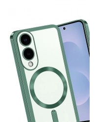 Newface Samsung Galaxy S25 Edge Kross Magneticsafe Kapak - Koyu Yeşil