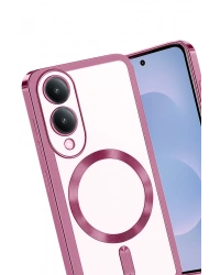 Newface Samsung Galaxy S25 Edge Kross Magneticsafe Kapak - Rose