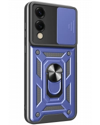 Newface Samsung Galaxy S25 Edge Pars Lens Yüzüklü Silikon - Lacivert