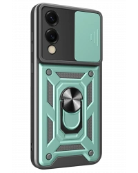 Newface Samsung Galaxy S25 Edge Pars Lens Yüzüklü Silikon - Yeşil