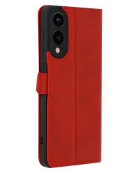 Newface Samsung Galaxy S25 Edge Trend S Plus Kapaklı Kılıf - Kırmızı