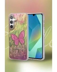 Newface Samsung Galaxy S25 Kılıf Blade Aynalı Desenli Kapak - Desen 8