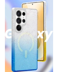 Newface Samsung Galaxy S25 Plus Pummel Shiny Magsafe Kapak - Gold