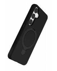 Newface Samsung Galaxy S25 Regal Magsafe Standlı Kapak - Siyah