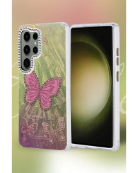 Newface Samsung Galaxy S25 Ultra Kılıf Blade Aynalı Desenli Kapak - Desen 5