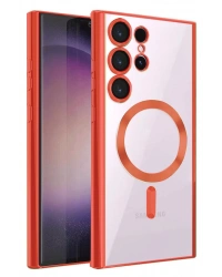 Newface Samsung Galaxy S25 Ultra Kılıf Kross Magneticsafe Kapak - Kırmızı