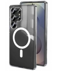 Newface Samsung Galaxy S25 Ultra Kılıf Magneticsafe Şeffaf Silikon - Şeffaf