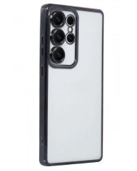 Newface Samsung Galaxy S25 Ultra Kılıf Razer Lensli Silikon - Siyah