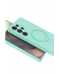 Newface Samsung Galaxy S25 Ultra Regal Magsafe Standlı Kapak - Su Yeşili