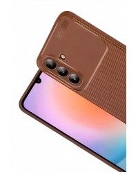 Newface Samsung Galaxy S26 Plus Auto Focus Karbon Kapak - Kahverengi