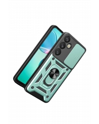 Newface Samsung Galaxy S26 Plus Pars Lens Yüzüklü Silikon - Yeşil