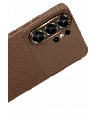 Newface Samsung Galaxy S26 Ultra Auto Focus Karbon Kapak - Kahverengi