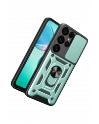 Newface Samsung Galaxy S26 Ultra Pars Lens Yüzüklü Silikon - Yeşil