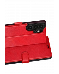 Newface Samsung Galaxy S26 Ultra Trend S Plus Kapaklı Kılıf - Kırmızı