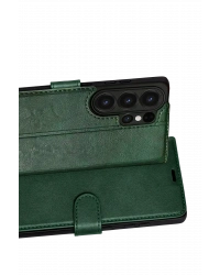 Newface Samsung Galaxy S26 Ultra Trend S Plus Kapaklı Kılıf - Yeşil