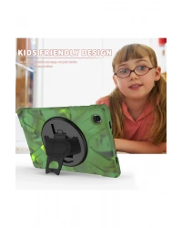 Newface Samsung Galaxy T220 Tab A7 Lite 8.7 Kılıf Amazing Tablet Kapak - Kamuflaj