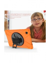 Newface Samsung Galaxy T220 Tab A7 Lite 8.7 Kılıf Amazing Tablet Kapak - Turuncu