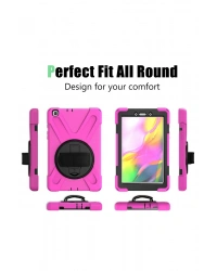 Newface Samsung Galaxy T290 Tab A 8 Kılıf Amazing Tablet Kapak - Pembe