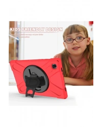 Newface Samsung Galaxy T500 Tab A7 10.4 Kılıf Amazing Tablet Kapak - Kırmızı