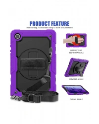 Newface Samsung Galaxy T500 Tab A7 10.4 Kılıf Pars Tablet Kapak - Mor