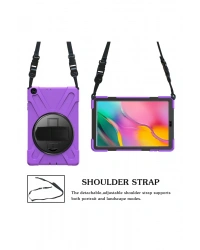 Newface Samsung Galaxy T510 Tab A 10.1 Kılıf Amazing Tablet Kapak - Mor