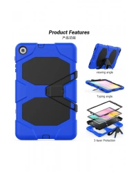 Newface Samsung Galaxy T510 Tab A 10.1 Kılıf Griffin Tablet Kapak - Mavi