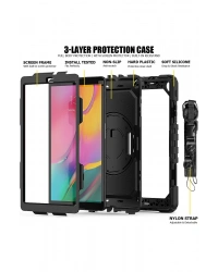 Newface Samsung Galaxy T510 Tab A 10.1 Kılıf Pars Tablet Kapak - Siyah