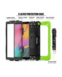 Newface Samsung Galaxy T510 Tab A 10.1 Kılıf Pars Tablet Kapak - Yeşil