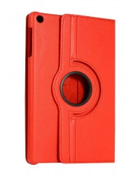 Newface Samsung Galaxy Tab A11 360 Tablet Deri Kılıf - Kırmızı