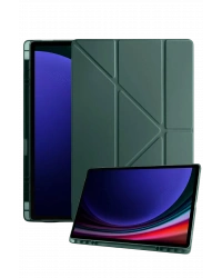 Newface Samsung Galaxy Tab A11 Plus Kalemlikli Mars Tablet Kılıfı - Koyu Yeşil