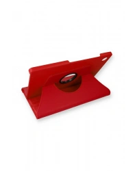 Newface Samsung Galaxy Tab A9 Plus Kılıf 360 Tablet Deri Kılıf - Kırmızı