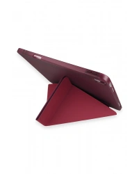 Newface Samsung Galaxy Tab A9 Plus Kılıf Kalemlikli Mars Tablet Kılıfı - Mürdüm