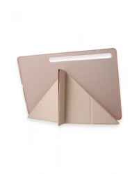 Newface Samsung Galaxy Tab A9 Plus Kılıf Kalemlikli Mars Tablet Kılıfı - Rose Gold