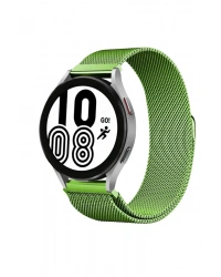 Newface Samsung Galaxy Watch 4 Metal Mıknatıslı Kordon - Yeşil