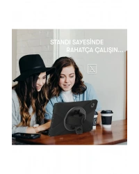 Newface Samsung Galaxy X200 Tab A8 10.5 Kılıf Amazing Tablet Kapak - Mor