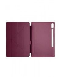 Newface Samsung Galaxy X510 Tab S9 FE 11 Kılıf Kalemlikli Mars Tablet Kılıfı - Mürdüm