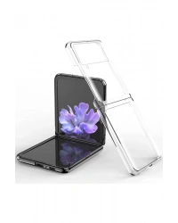 Newface Samsung Galaxy Z Flip 3 Kılıf Fold TPU Silikon - Şeffaf