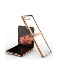Newface Samsung Galaxy Z Flip 4 Kılıf Fold Element Kapak - Gold