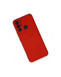 Newface Tecno Pova Neo Kılıf Nano içi Kadife Silikon - Kırmızı