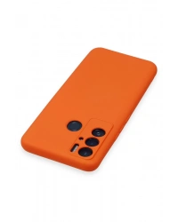 Newface Tecno Pova Neo Kılıf Nano içi Kadife Silikon - Turuncu